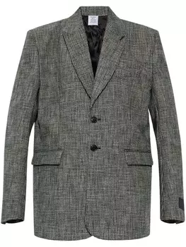 VETEMENTS клетчатый хлопковый блейзер, черный