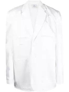 VETEMENTS однобортный блейзер, белый