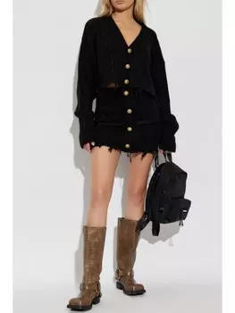 VETEMENTS потертый кардиган, черный