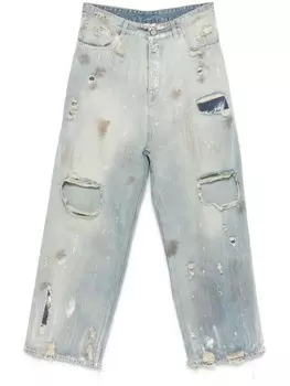VETEMENTS Потрепанные джинсы, синий