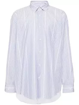 VETEMENTS рубашка с вышитым логотипом, синий