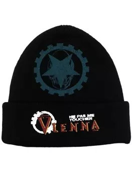 VETEMENTS шапка бини с узором, черный