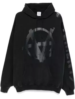 VETEMENTS толстовка с капюшоном Reverse Anarchy, черный