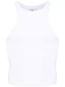 VETEMENTS топ в рубчик с вышитым логотипом, белый