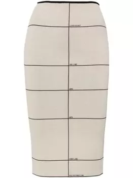 VETEMENTS юбка с завышенной талией, нейтральный цвет