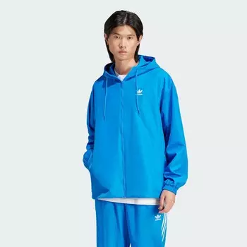 Ветровка Adicolor с трилистником Adidas, цвет Blue Bird/White