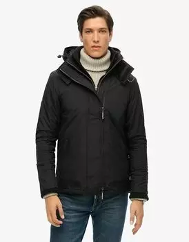 Ветровка Arctic SD-Windcheater Superdry Pop с капюшоном и застежкой-молнией в черном/роковом цвете
