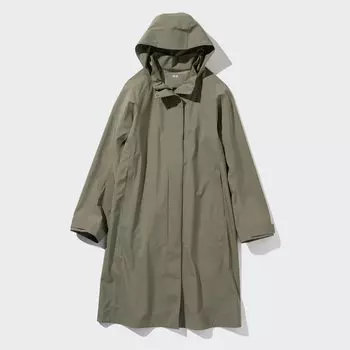 Ветровка BLOCKTECH с капюшоном UNIQLO, оливково-зеленый