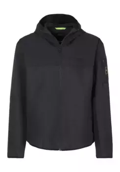 Ветровка BOSS GREEN "J_Farrier", с капюшоном, с фирменной этикеткой, синий