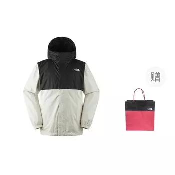 Ветровка City Outdoor, мужская бежево-черный куртки + подарочный пакет The North Face