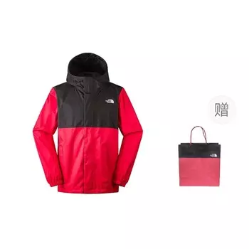 Ветровка City Outdoor, мужская красный куртки + подарочный пакет The North Face