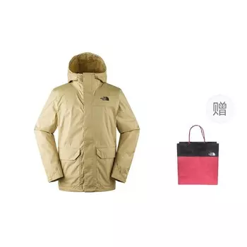 Ветровка City Outdoor, мужская куртки цвета хаки + подарочный пакет The North Face