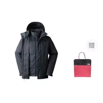 Ветровка City Outdoor, мужская серый куртки + подарочный пакет The North Face