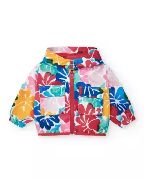 Ветровка для девочки с принтом, капюшоном и молнией Tuc tuc, многоцветный