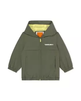 Ветровка для мальчика с капюшоном и застежкой-молнией Timberland, зеленый