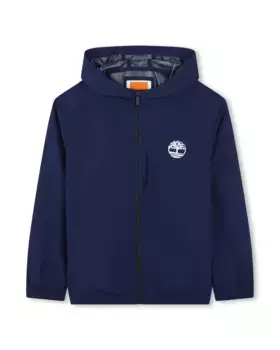 Ветровка для мальчика с капюшоном и застежкой-молнией Timberland, тёмно-синий