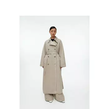 Ветровка двубортная Arket женская, коричневый