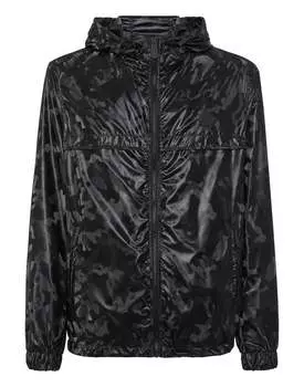 Ветровка из нейлона камуфляж PHILIPP PLEIN, черный/черный