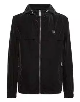 Ветровка из нейлона камуфляж PHILIPP PLEIN, черный