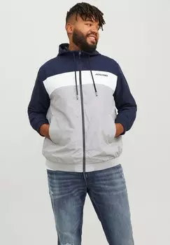 Ветровка Jack & Jones JJERUSH HOOD, цвет navy blazer/white/light grey melange