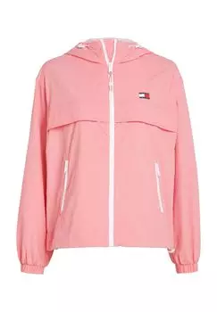Ветровка, капюшон, карманы на молнии, женская TOMMY Jeans, цвет Tic Tickled Pink