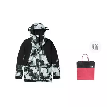 Ветровка куртка унисекс черно-белый клетка + подарочный пакет The North Face