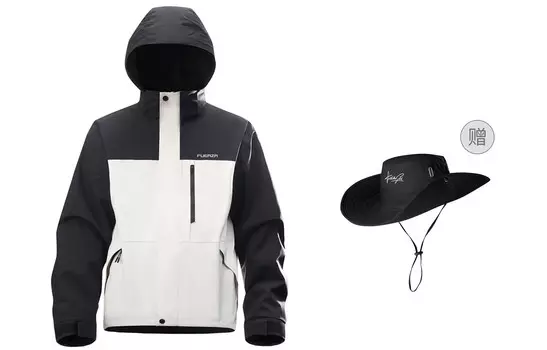 Ветровка Куртка Унисекс Fuerza, цвет Warm white and black