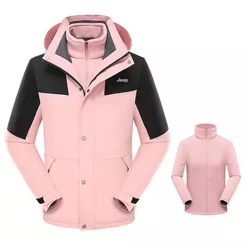 Ветровка Куртка Унисекс Jeep, цвет Pink (3-in-1)