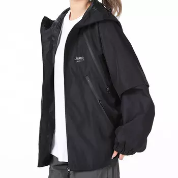 Ветровка Куртка Унисекс Jeep Spirit, черный/красный