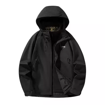 Ветровка Куртка Унисекс Jeep Spirit, черный/зеленый