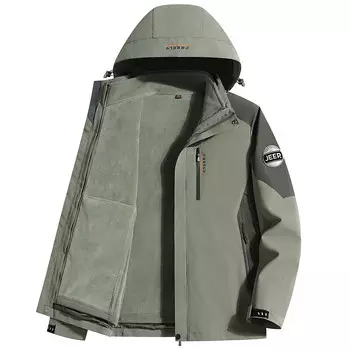 Ветровка Куртка Унисекс Jeep Spirit, оливково-зеленый