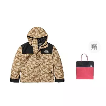 Ветровка куртка унисекс коричневый + подарочный пакет The North Face