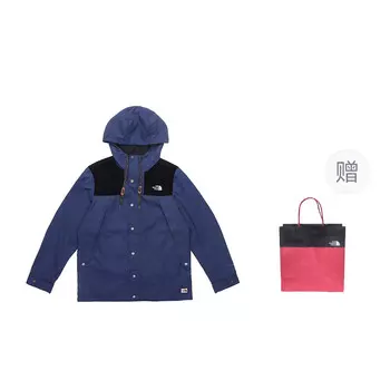 Ветровка куртка унисекс синий + подарочный пакет The North Face
