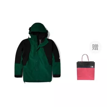 Ветровка куртка унисекс зеленый + подарочный пакет The North Face