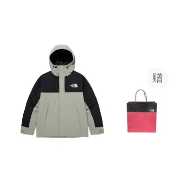 Ветровка куртка унисекс зеленый + подарочный пакет The North Face