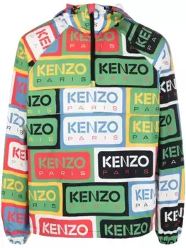 Ветровка Labels с воротником на молнии KENZO, зеленый