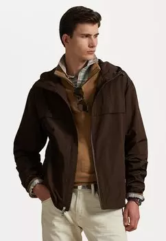 Ветровка LIGHTWEIGHT HOODED JACKET Polo Ralph Lauren, коричневый