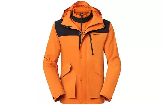 Ветровка мужская черный/оранжевый Merrell