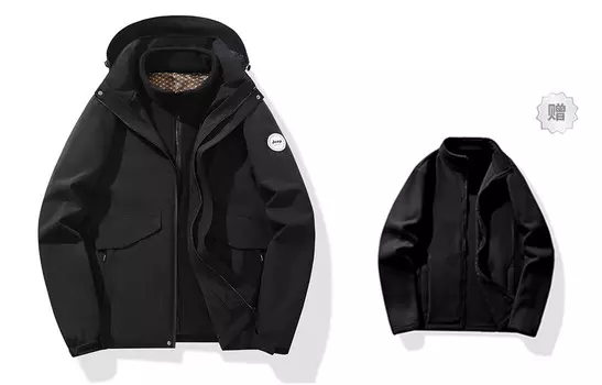 Ветровка мужская Jeep Spirit, цвет Black (with fleece liner)