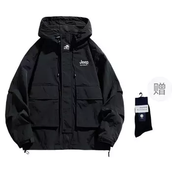 Ветровка мужская Jeep Spirit, коричневый/красный