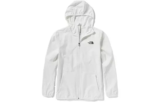 Ветровка мужская с капюшоном и логотипом, белая The North Face, белый