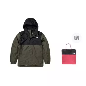 Ветровка мужская зеленый + подарочный пакет The North Face