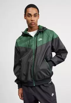 Ветровка Nike M NSW HE WR HD WVN JKT, цвет black/fir/lime blast