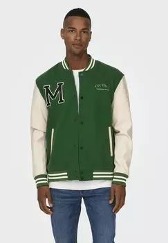 Ветровка Only & Sons ON JAY VARSITY 23 OTW, темно-зеленый