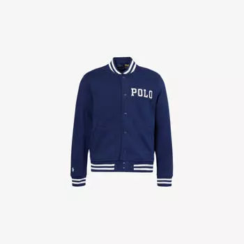 Ветровка Polo Ralph Lauren с вышитым логотипом и стойкой из хлопковой смеси, синий