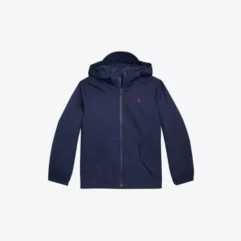 Ветровка portland для мальчиков с капюшоном и вышитым логотипом Polo Ralph Lauren, синий