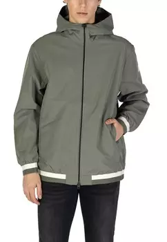 Ветровка Replay с капюшоном, зеленый