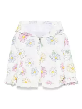 Ветровка с цветочным принтом Monnalisa, белый