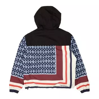 Ветровка с фуляром синего и бордового цвета с архивным принтом Valentino, синий