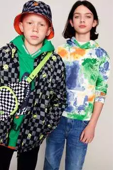 Ветровка с изображением монстра в шахматном порядке Monsoon, черный